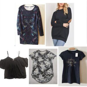 Womens sz M Lot 10Tree Silver Icing Aritzia Wilfred Guess Sweatshirt Top Dress +